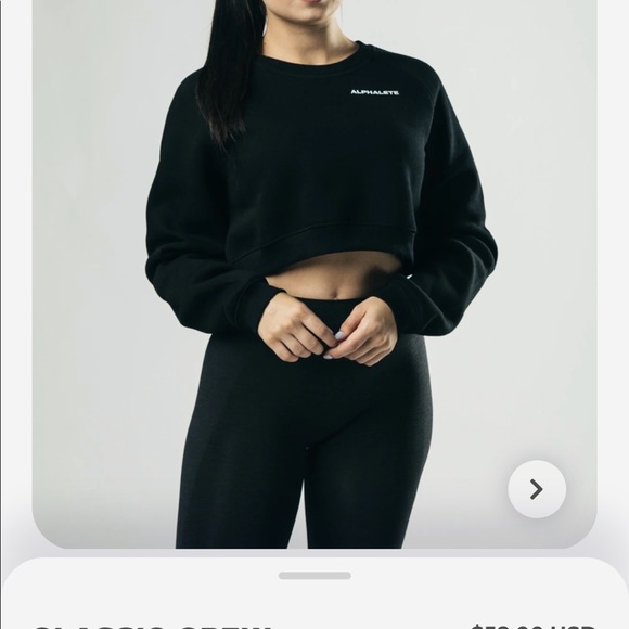Alphalete classic crew crop sweatshirt - Picture 6 of 16